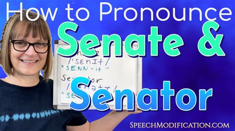 How To Pronounce Senate And Senator Youtube