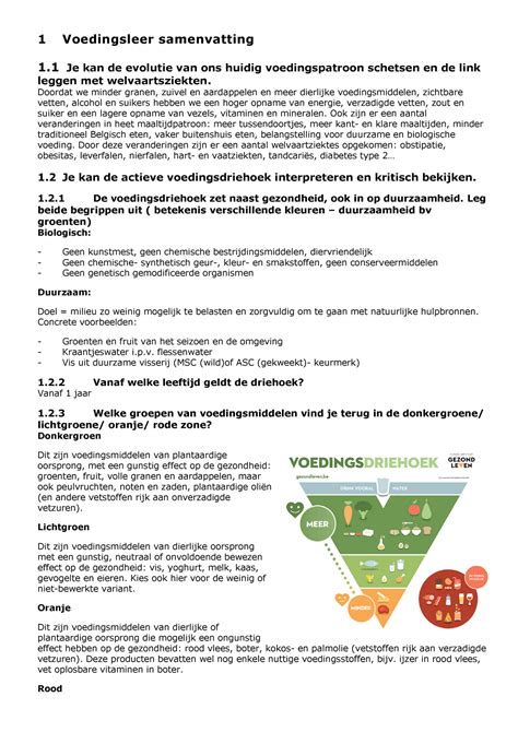 Voedingsleer Samenvatting Sem 1 1 Voedingsleer Samenvatting 1 Je Kan