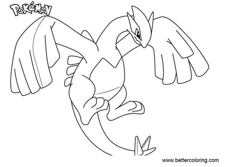 Pokemon Coloring Pages Lugia - Free Printable Coloring Pages