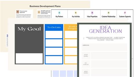 Unlock Your Business Potential Printable Templates For Idea Generation