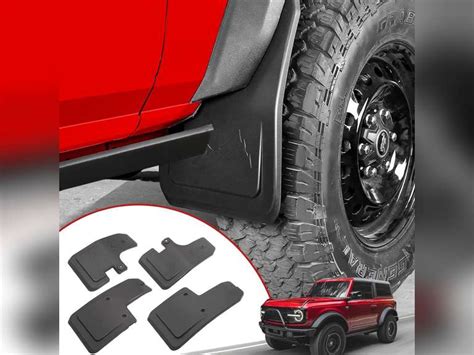 Mabett Mud Flaps For Ford Bronco Accessories 2021 2022 2023 2024 24 Door No Punching Required