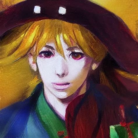 Classical Oil Painting Of Kirisame Marisa Painted In Stable Diffusion