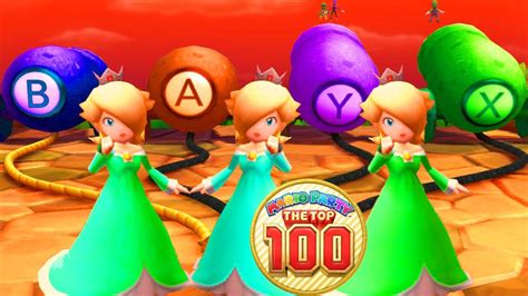 Mario Party The Top 100 Best Minigames Rosalina Vs Waluigi Vs Yoshi Vs Luigi Master Cpu