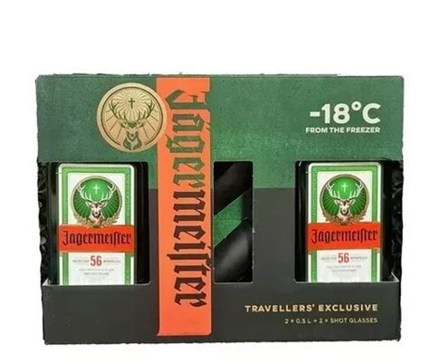 Jagermeister Pack 2 Botellas De 500 Ml Y 2 Shot Ceramicos