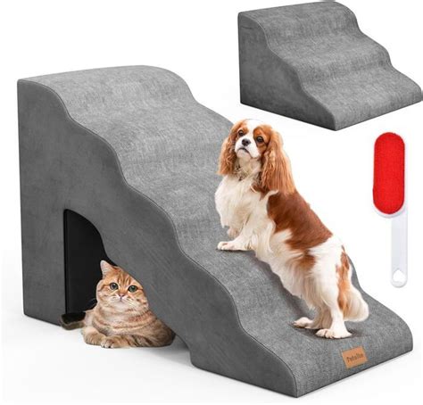 Goplus Escalier Niveaux Pour Animaux De Compagnie Avec Rampe