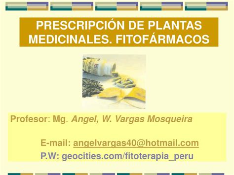 Ppt Prescripci N De Plantas Medicinales Fitof Rmacos Powerpoint