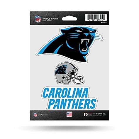 Carolina Panthers Sticker Sheet 3 Pack Sports Hard Hats