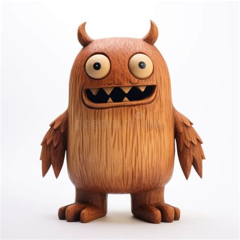 Wooden Monster Illustration By Jake Thornman 3d Rendered Artwork