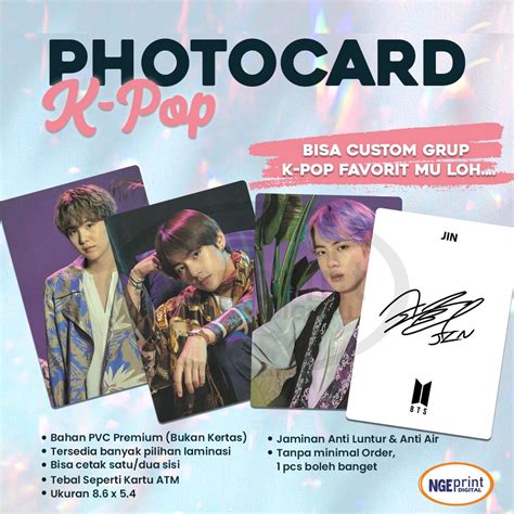 Jual Photocard Custom Suka Suka Photocard BTS Photocard NCT