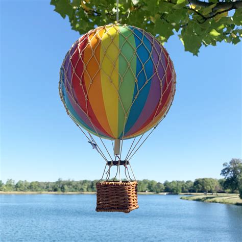 Handmade Rainbow Hot Air Balloon Home Decor Etsy