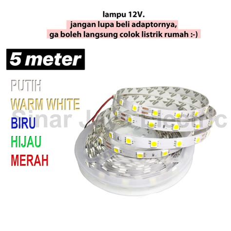 Jual Lampu Led Strip Flexible Smd Ip V Dc Mata Besar Indoor