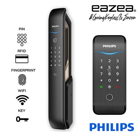 Philips EasyKey 9200 Wi-Fi Digital Door Lock + Philips EasyKey 5100-K Wi-Fi Digital Gate Lock ...