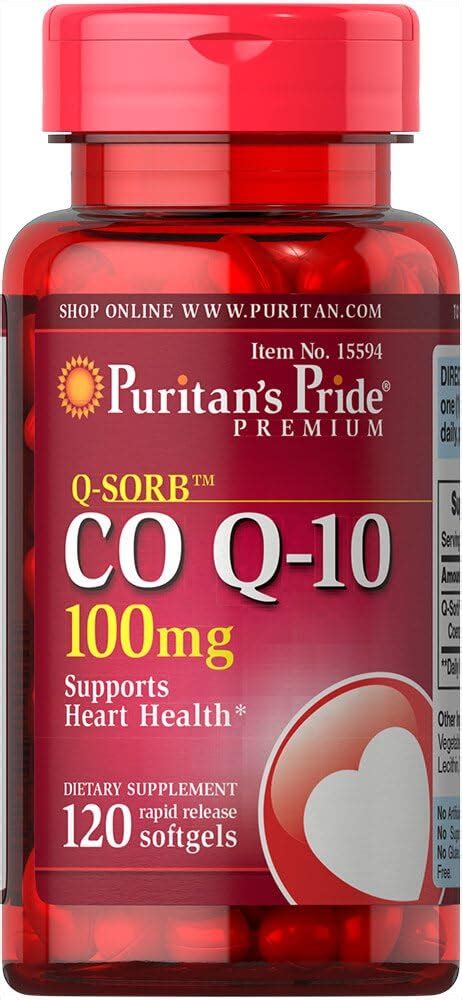 Amazon Puritan S Pride Qsorb Coq Mg Supports Heart Health