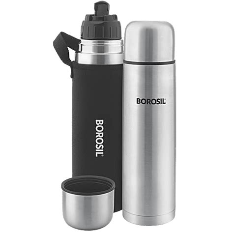 Buy Borosil Hot Cold Thermosteel Flask Rustproof Black Online At