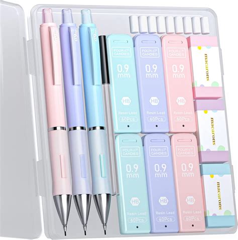 Four Candies Pastell Druckbleistift Set mit Etui 3 Stück