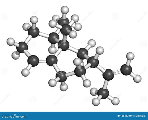 Valencene Citrus Fruit Aroma Molecule 3d Rendering Atoms Are Represented As Spheres With