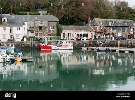 Fishing Boats In Padstow Harbour Stock Photo Alamy