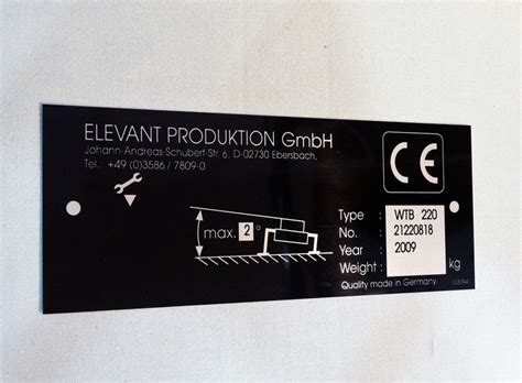 Tabliczka Znamionowa Nadrukowana Z Blachy Aluminiowej 200 X 80 Mm