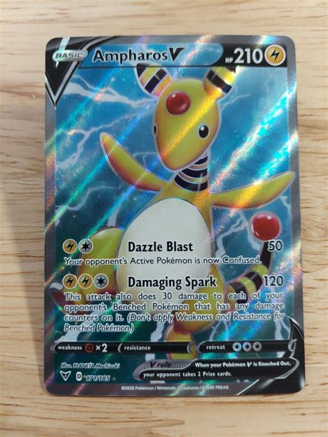 Ampharos V Vivid Voltage Nm Full Art Ultra Rare Pokemon Card Ebay