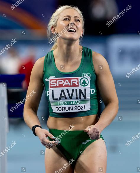 Ireland S Sarah Lavin Reacts After Competing Editorial Stock Photo