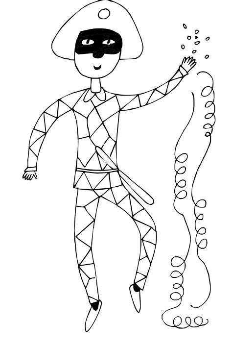 Arlecchino Da Colorare 3