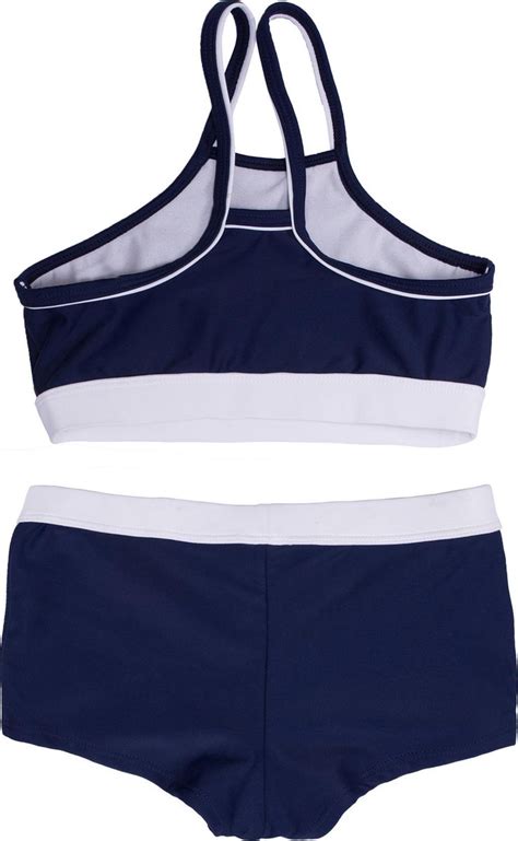 Bikini Hipster Broekje En Cro Top Met Racerback Navy 128 134 Bol