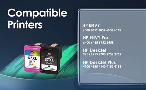 67 Ink Cartridges Blackcolor Combo Pack Replacement For Hp 67xl Ink For Envy 6000