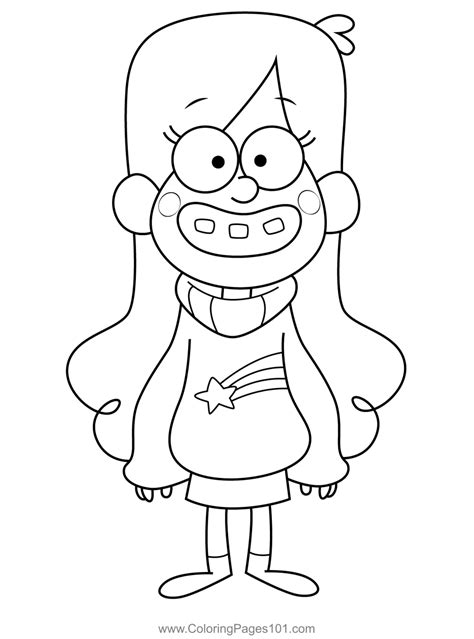 Mabel Pines Gravity Falls Coloring Page for Kids - Free Gravity Falls ...