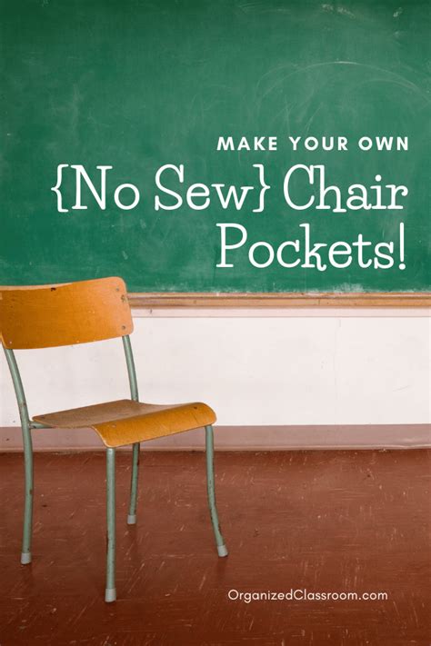 Make Your Own {No Sew} Chair Pockets! | Organized Classroom