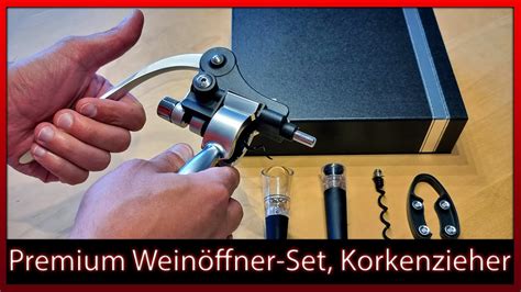 Premium Wein Ffner Set Korkenzieher Geschenkset Flaschen Ffner