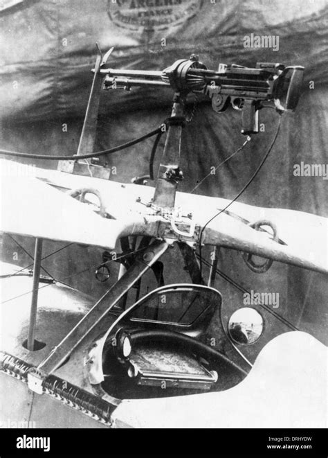 Nieuport Plane With Lewis Gun Ww Stock Photo Alamy