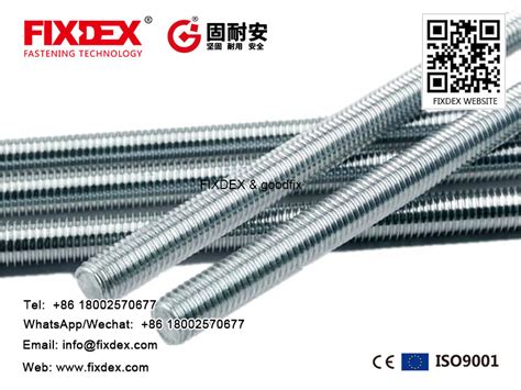 China China Suppliers Long Stainless Steel Threaded Rod Manufacturers