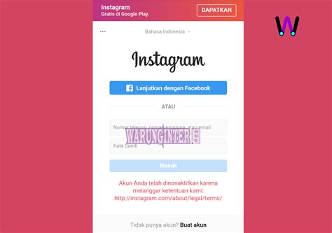 Cara Mengembalikan Akun Instagram Yang Diblokir Warung Internet