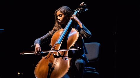 Bella Mujer M Sico Perdida En La Melod A Tocando En El Escenario Foto