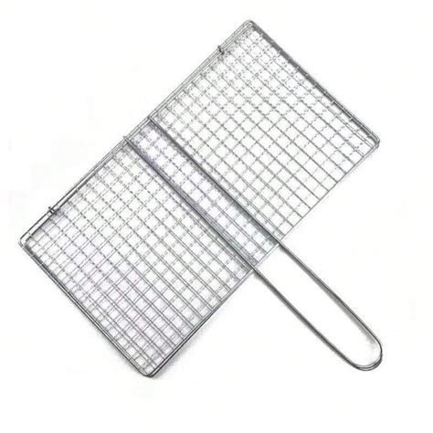 1pc Grill Basket Bbq Fish Grill Basket Heavy Duty Grill Basket For