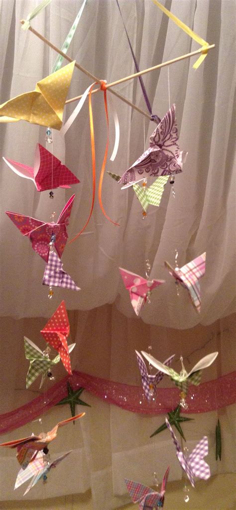 Origami butterfly mobile Butterfly Mobile, Origami Butterfly, Casual ...