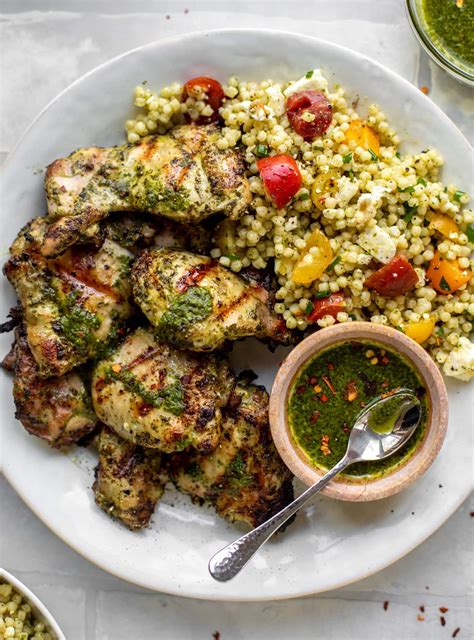 Chimichurri Grilled Chicken With Chimichurri Couscous Salad