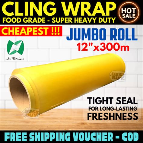 Plastic Food Wrap 12 X 300 Meters Food Grade Cling Wrap Food