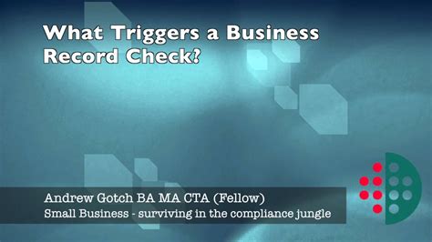 What Triggers A Hmrc Business Record Check Youtube