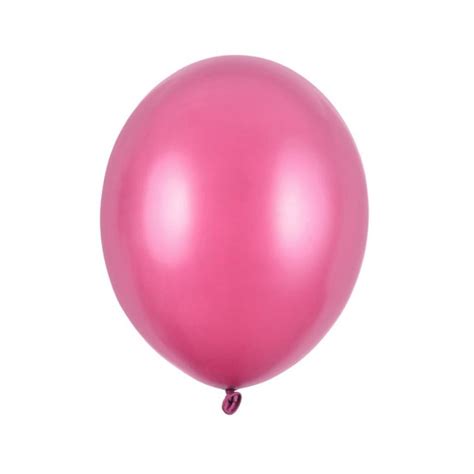 10 ballons latex décoration fête rose fuschia nacré