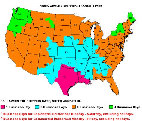 FedEx Ground Shipping Map