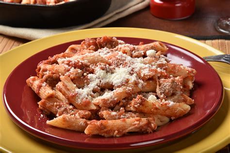 Mostaccioli Pasta Dinner Stock Photo Download Image Now Istock