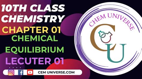 10th Class Chapter01 Lecture01 Chemical Equilibrium Topic Introduction Dynamic Equilibrium