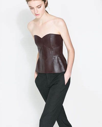 Image 2 Of LEATHER BUSTIER From Zara Leather Bustier Bustier