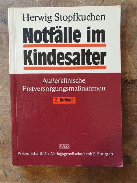 Notfälle im Kindesalter Herwig Stopfkuchen Kaufen auf Ricardo