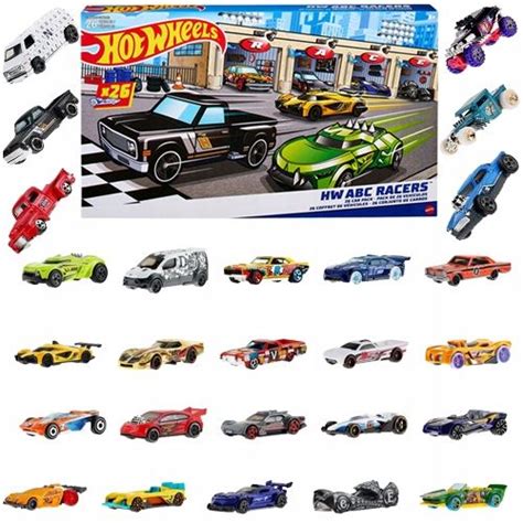 HOT WHEELS SAMOCHODZIKI AUTEK RESORAKI HW ABC RACERS ALFABET MATTEL ERLI Pl