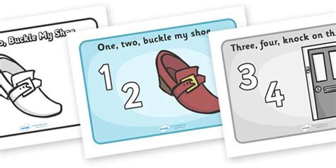 One Two Buckle My Shoe Printable