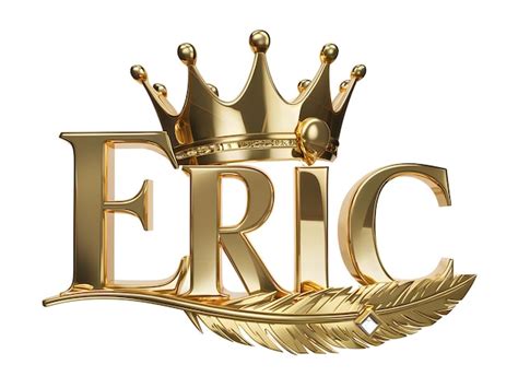 Premium Vector Eric Name Logo Design Eric Name In Elegant Font Gold