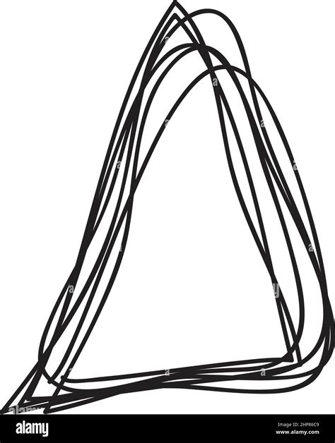 Hand Drawn Triangle Doodle Sketch Scribble Element Pencil Art Design