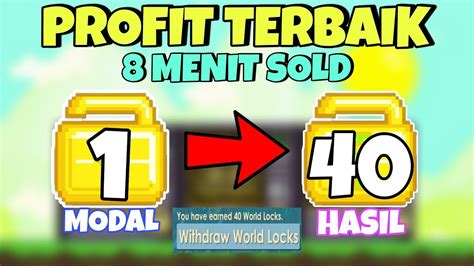 Cara Profit Dari Wl Menit Sold Profit Terbaik Growtopia